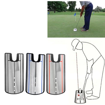 

Practical Acrylic Resin Golf Putting Mirror Swing Practice Trainer Alignment Golf Training Aid for Swing Posture Correcting