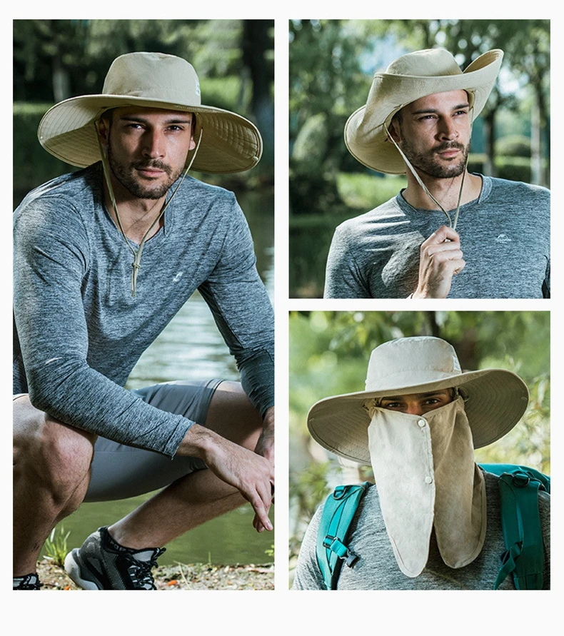 Naturehike мужская шапка Boonie с защитой от ультрафиолета, походная Кепка, кепка для страйкбола, дорожная шляпа от солнца, уличная походная Кепка с маской для лица