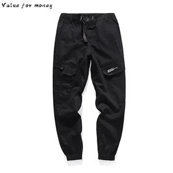 

Men Streetwear Fashion Jeans Multi Pockets Casual Cargo Pants Military Harem Trousers Designer Hip Hop Joggers Pants