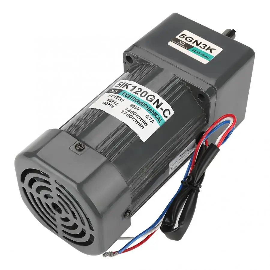 

AC220V 120W 3K/40K/60K Single Phase Asynchronous Gear Motor Adjustable Motor with Capacitor