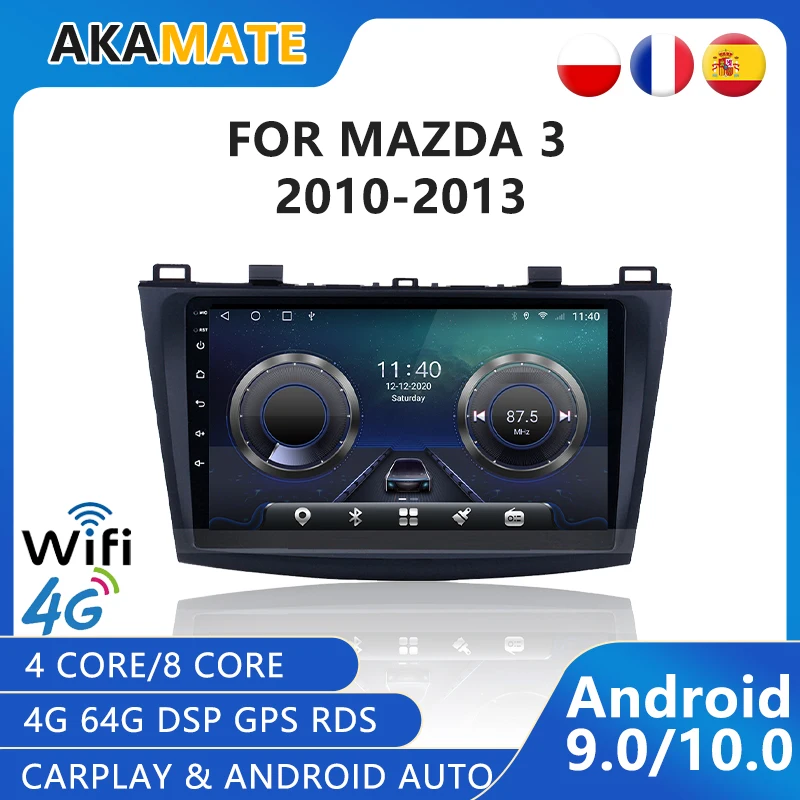 2 Din Android 10 Car Radio For Mazda 3 2010 - 2015 GPS Navigation Radio Car Multimedia Video Player Bluetooth FM Touch Screen