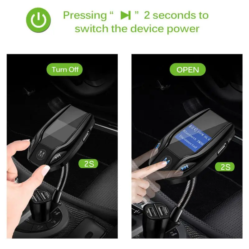 Высококлассный FM Рабочее расстояние двойной порт 3 A Выход Bluetooth fm-передатчик автомобильный mp3-плеер