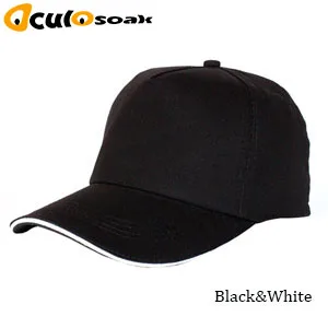 black and white Модные Хлопковые бейсболки с логотипом Snapback простые одноцветные бейсболки для мужчин Gorras Мужская кепка 10 шт./партия - Цвет: black and white