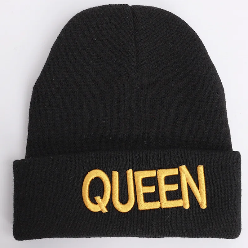 KING QUEEN, зимние шапки для женщин, Новые Вязаные шапки, одноцветные милые шапки для девочек, осенние женские шапки, теплые шапки, женские повседневные Шапки