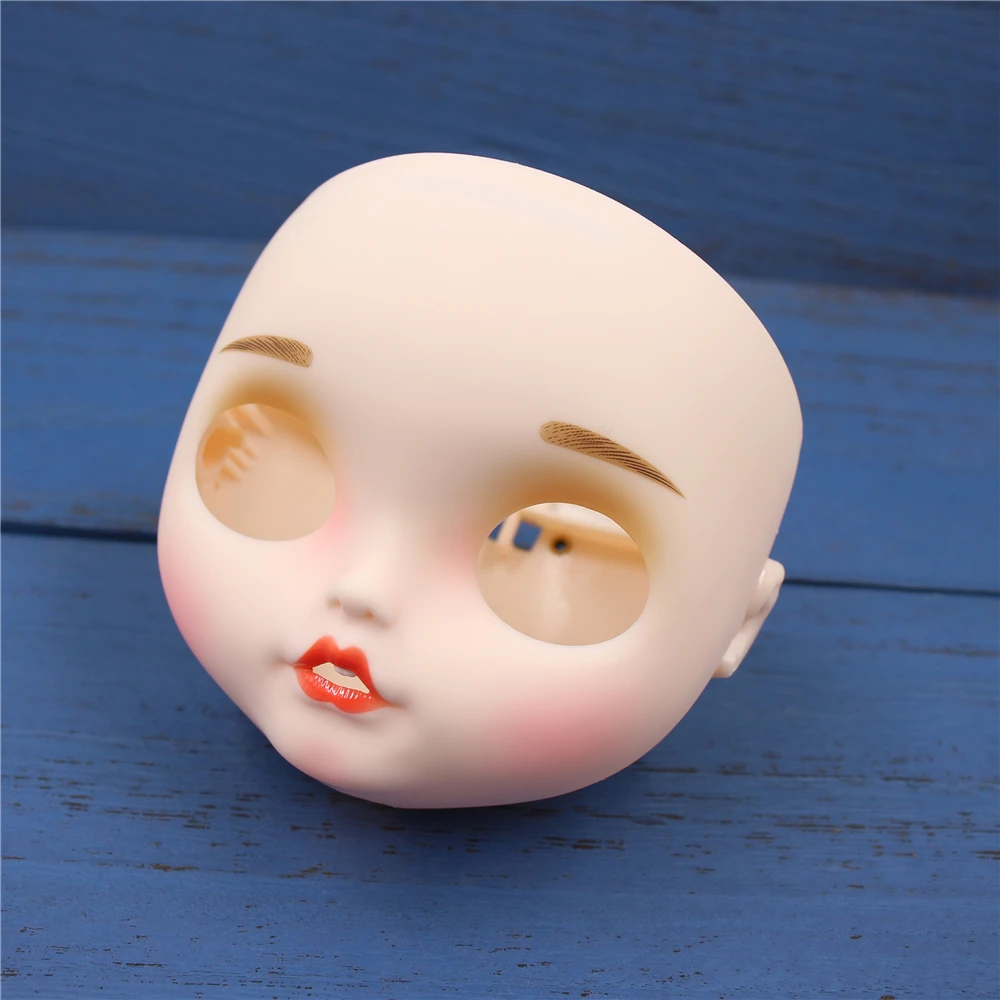 Neo Blythe Doll Matte Faceplate with Makeup, Mouth & White Skin 13