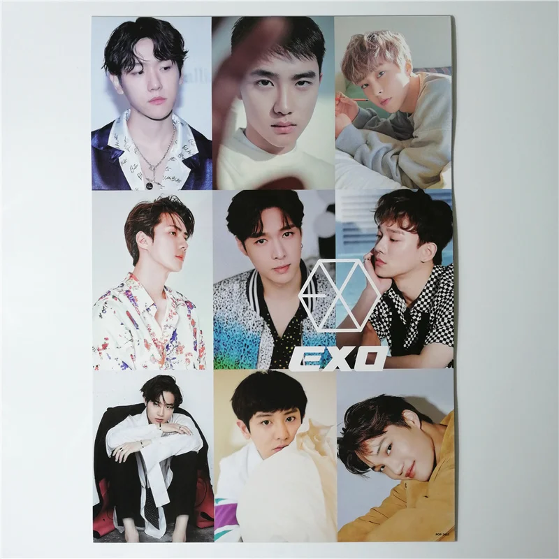 8*(42x29 см) EXO Плакаты наклейки на стену подарок экзо