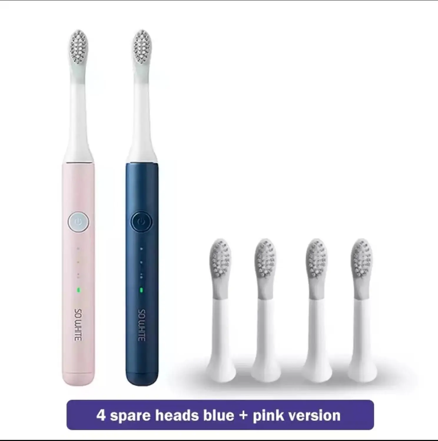Blue Pink 4 heads FEAA SO WHITE EX3 sonic электрическая зубная щетка для Xiaomi Mijia Ultra sonic автоматическая зубная щетка перезаряжаемая Водонепроницаемая Чистящая Щетка - Цвет: Blue Pink 4 heads
