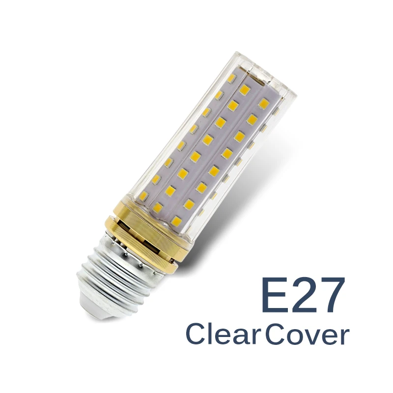 Светодиодный лампочка E27 9 Вт AC86-265V 80 светодиодный s Прозрачный/молочный Чехол Высокая яркость без мерцания энергосберегающий светодиодный светильник светодиодный кукурузная лампочка - Испускаемый цвет: E27 Clear Cover