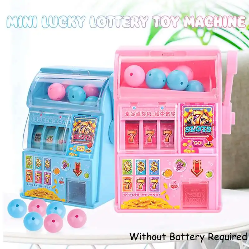 Мини-Портативная Игрушка с надписью Lucky имитация лотерейная машина для детей рокер прокатки игрушечная техника настольная машина настольные игры головоломка