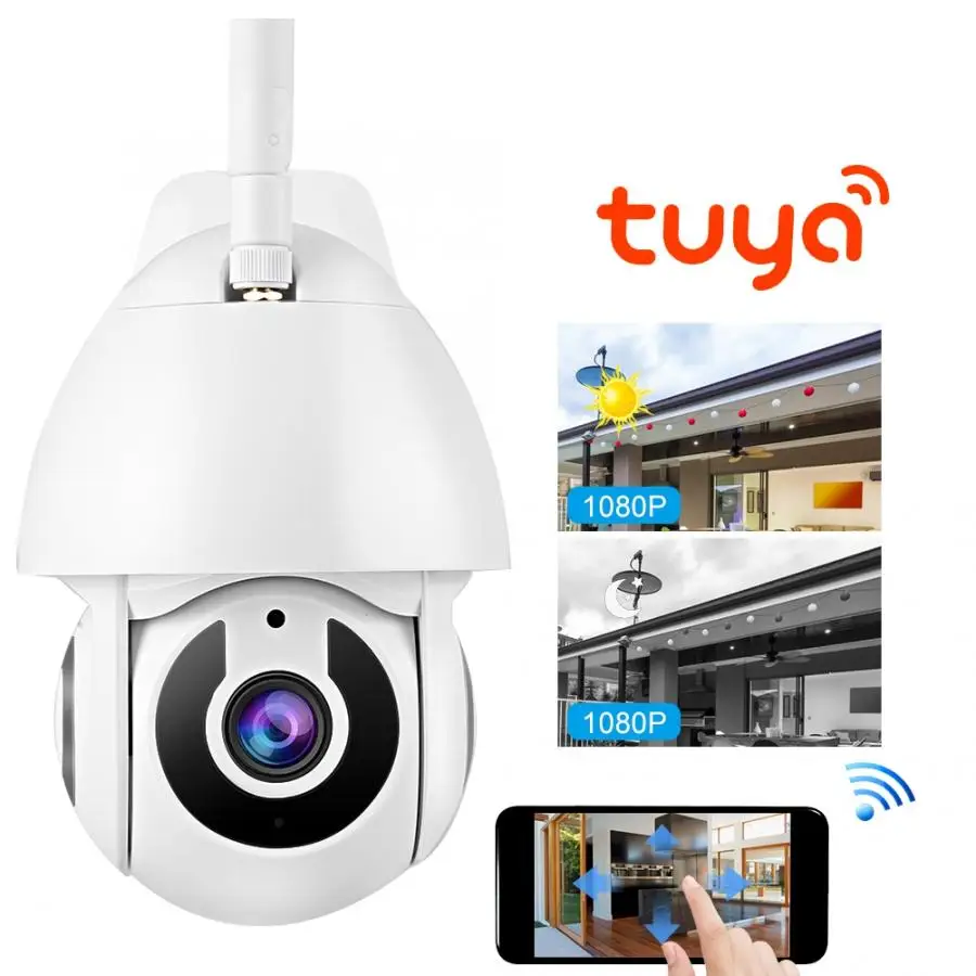 Wifi 1080P HD Tuya камера Водонепроницаемая камера ночного видения PTZ CCTV для ONVIF 100-240V PTZ камера