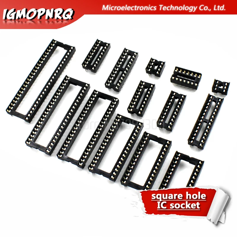 

200PCS IC square hole IC socket DIP6 DIP8 DIP14 DIP16 DIP18 DIP20 DIP24 DIP28 6PIN 8PIN 14PIN 16PIN 18PIN 20PIN 24PIN