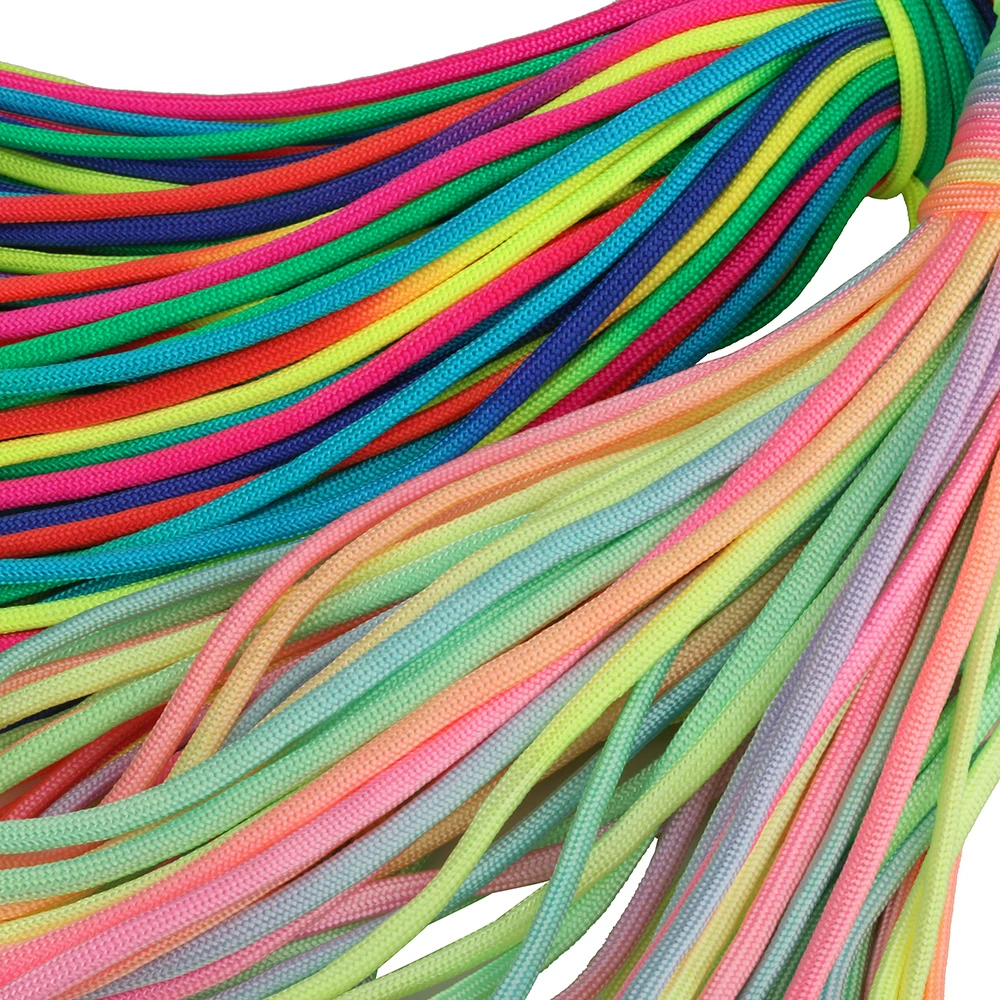 Details about   Cord Rope For Bracelet Paracord 550 Parachute Rainbow Tie Dye Style Type III 