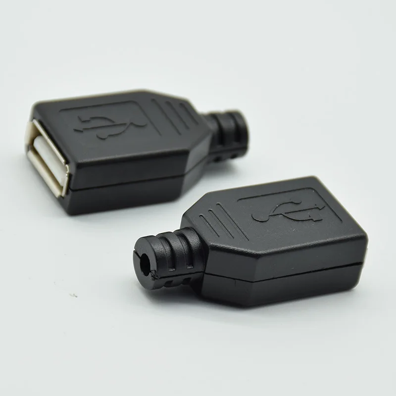 10 шт. 4 контактный разъем USB типа A с черной пластиковой крышкой|Соединители| |