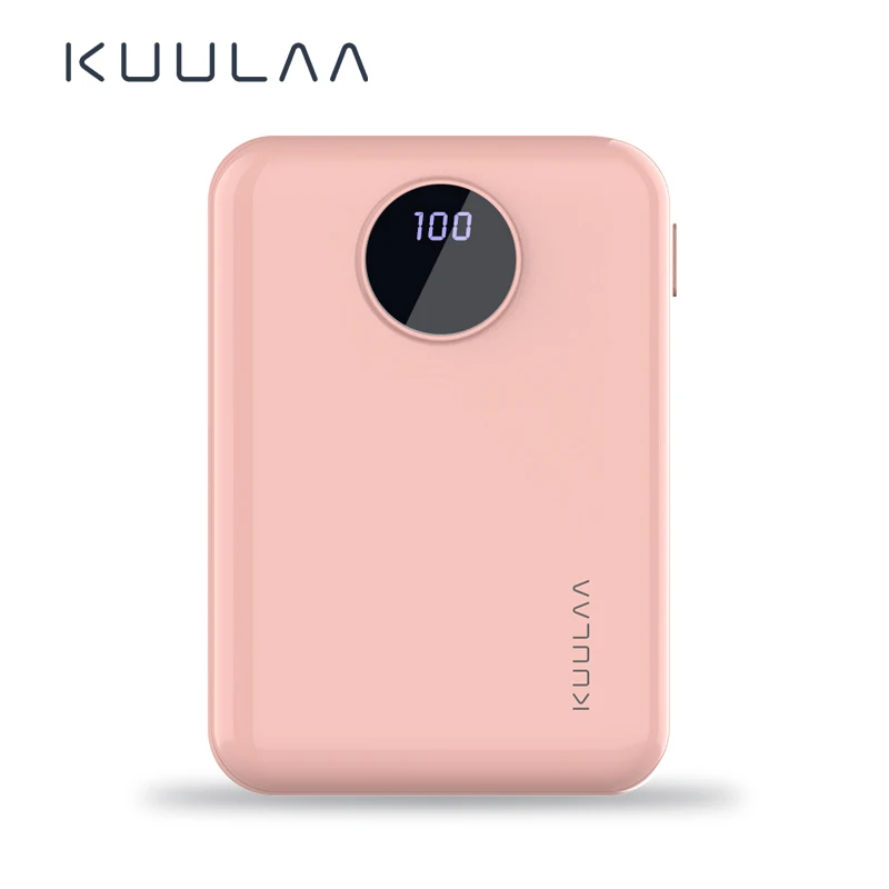 KUULAA Mini Power Bank 10000 мАч портативное зарядное устройство для быстрой зарядки двойное