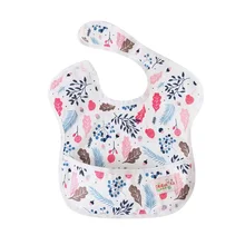 Ohbabyka Водонепроницаемый детский нагрудник для кормления Единорог Цветочный нагрудник с принтом для младенцев с длинным рукавом мультфильм животных нагрудники непроницаемые детские для кормления, для еды, одежда