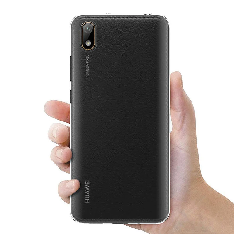 Чехол для huawei Y5 TPU силиконовый прозрачный облегающий Бампер Мягкий чехол для huawei Y5 5,7" прозрачная задняя крышка