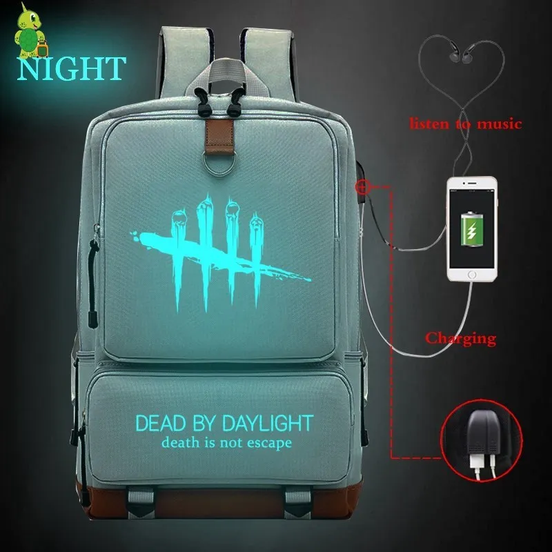 4 Dead By Daylight USB Charge Backpack Women Men Multifunction Laptop Backpack School Bags for Teenager Large Backpack Travel Bags - Цвет: 4