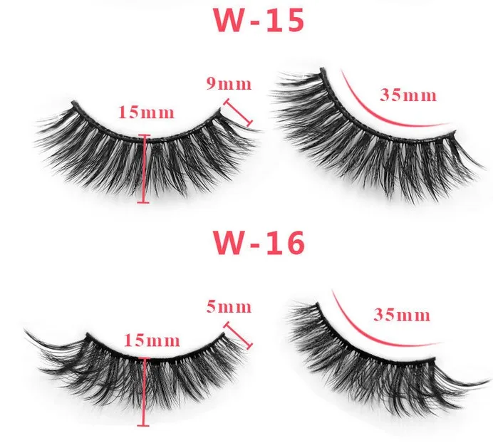 5pairs 3D Mink Eyelashes Natural False Eyelashes Children's stage Dramatic Volume Fake Eyelashes Makeup Eyelashes