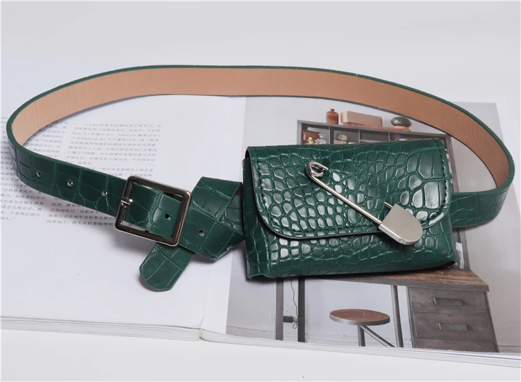 Аллигатор шаблон PU Pin Fanny Packs женская кожаная Регулируемая поясная сумка мини-сумки для денег уличная сумка для монет нагрудная сумка