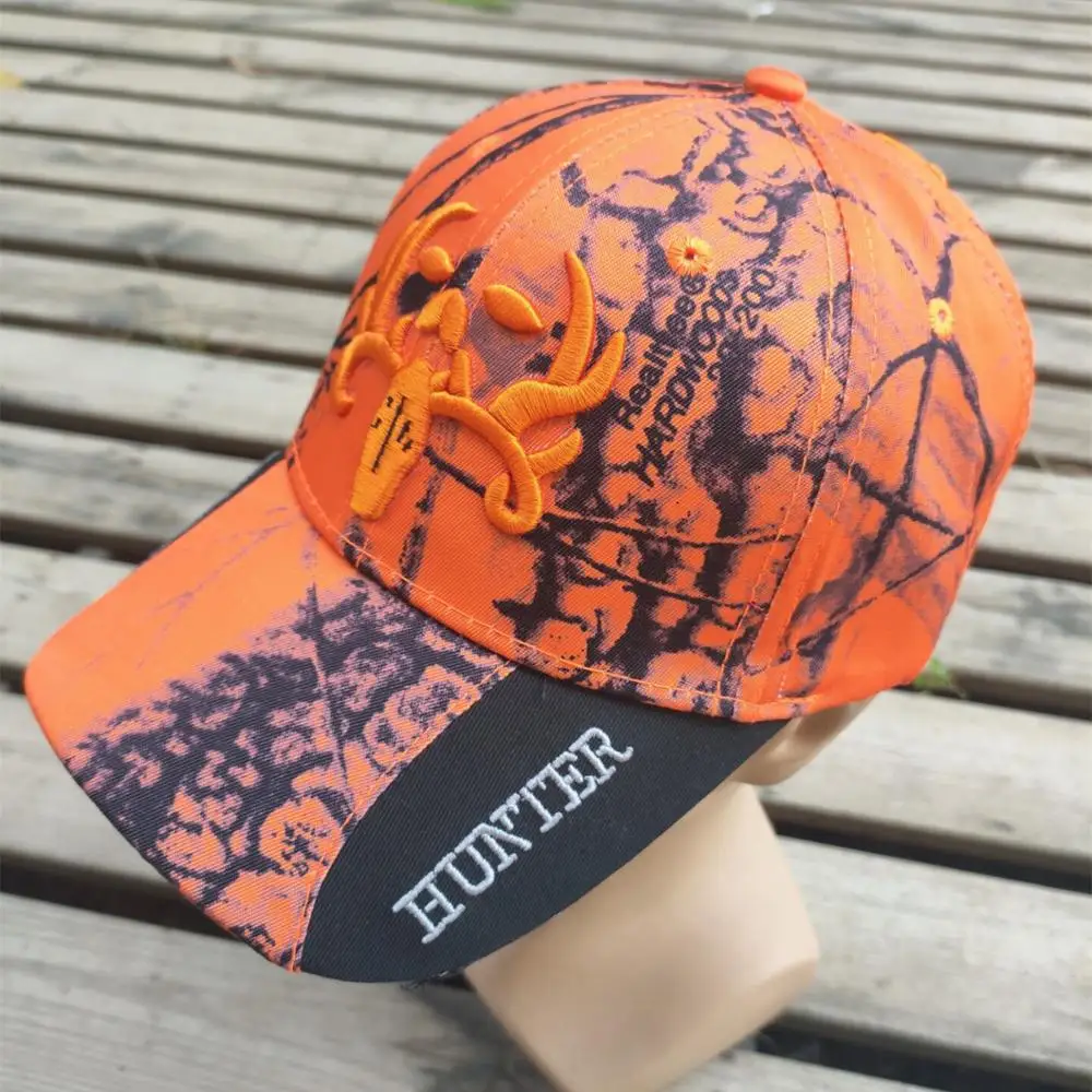 Outdoor Hunting Caps Orange Camouflage 