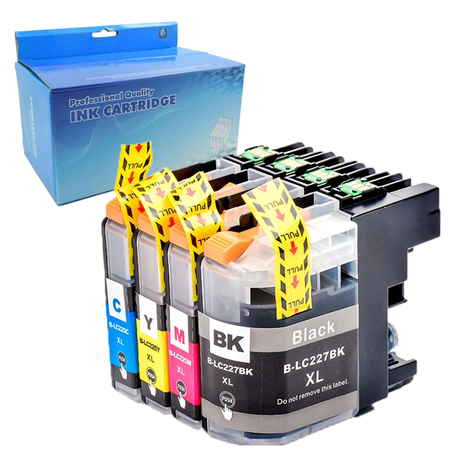 hp toner LC-227xl lc-225xl bk/c/m/y Brother compatible full ink cartridges /j4420dw/j4620dw/j4625dw/j5620dw/j5625dw/j5320dw（1set） replacement ink cartridges for brother printers