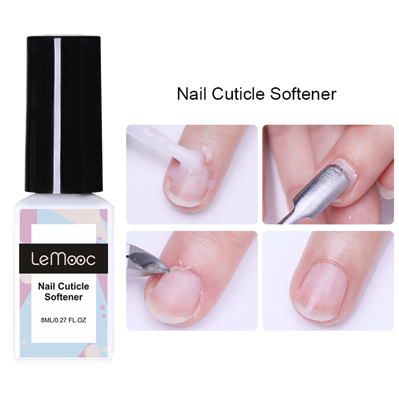 

LEMOOC 8ml Nail Cuticle Softener Nail Polish Dead Skin Remover Nail Care Smoothing Barbed Nail Varnish Nail Art Tool Design