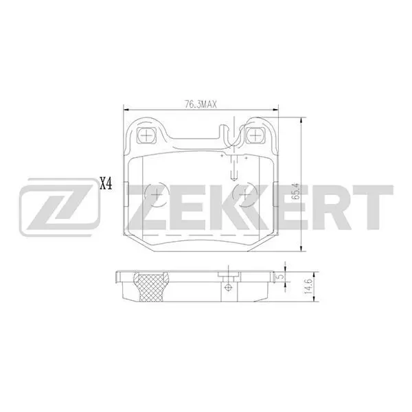 Колодки торм. диск. зад. MB ML(W163) 98 ZEKKERT bs-2913
