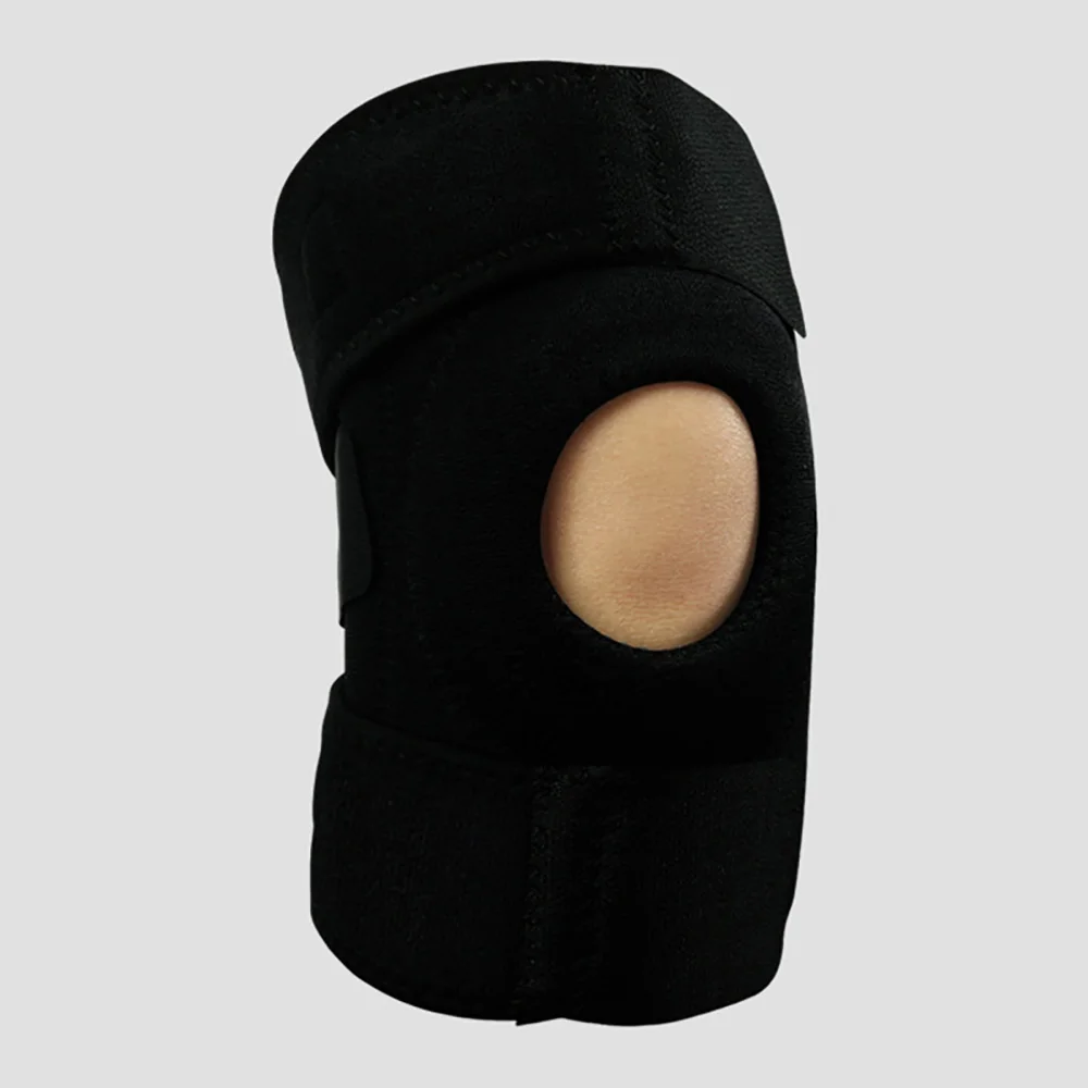 1Pc Nylon Wrap Knee Brace Support Sleeve Adjustable Open Patella Stabilizer Protector For Arthritis Meniscus Tear Running Sports