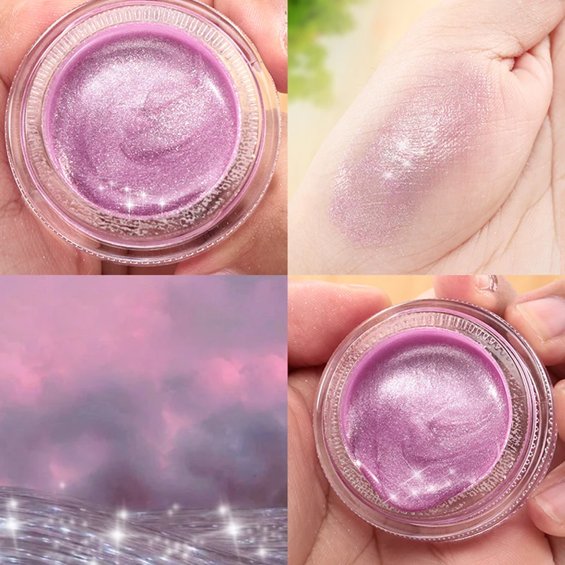 Жидкий желе гелевый хайлайтер тени для век Shimmer Glow Illuminator макияж Highlight Shine Brighten Face Body Glow Cream TSLM1 - Цвет: 02
