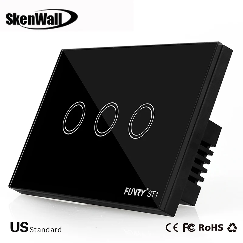 

US Standard 1/2/3 Gang Remote Switch Smart Control On-off for Smart Home Smart Wall Touch Switch Smart Lamp Switch