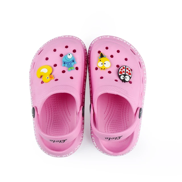 Ltolo Children Girl Boy  Mules Clogs Kids Summer Crock candy Garden Beach Slippers Cave Hole Baby Shoes For Girls Boys EUR23-34 PINK