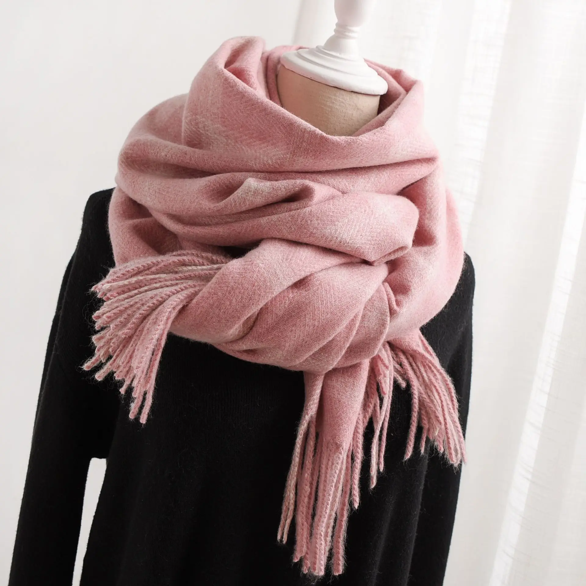 see chart 2 Plaid Winter Women Cashmere Scarf Pashmina Shawls And Wraps Female Foulard Hijab Wool Stoles Scarves Bandana Cachecol - Цвет: see chart 2