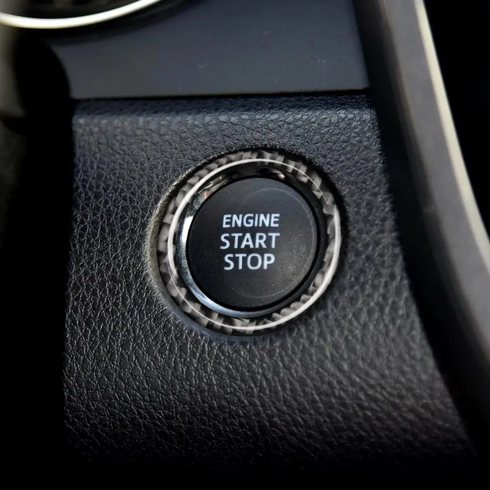 Для Toyota Camry консольный двигатель из углеродного волокна кнопка запуска стоп- 1 шт. крышка рамка отделка автомобильные аксессуары