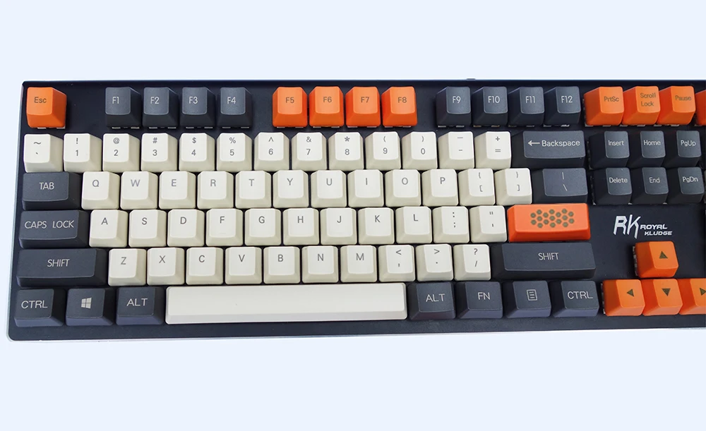 112 ключ OEM толстые PBT брелки Ретро стиль Duke оранжевый лазерная гравировка для Cherry MX переключатели механической клавиатуры