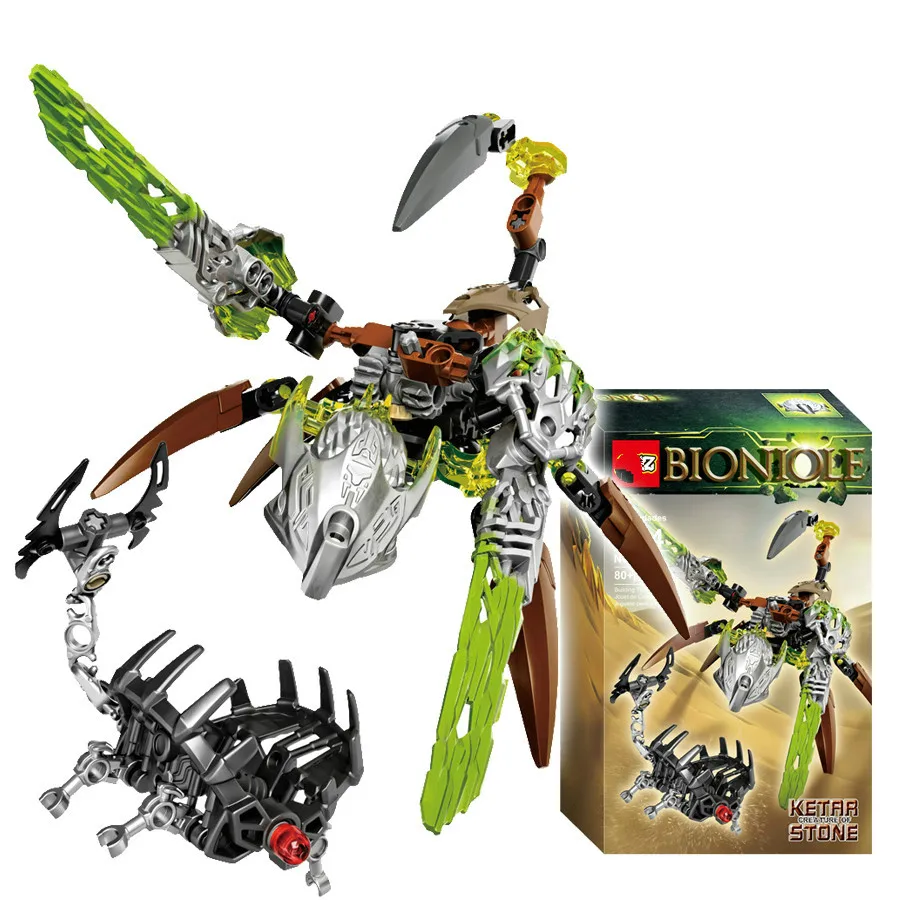 BIONICLE 6 шт./партия джунгли камень вода земля лед огонь фигура строительный блок игрушки для мальчика совместимы все бренды BIONICLE