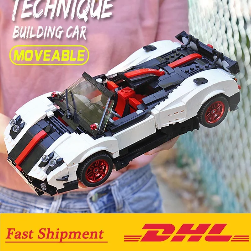 Technic Pagani Zonda Cinque Roadster Racer Lepinblocks автомобиль совместим с MOC 22208 Buidling Blocks игрушки для