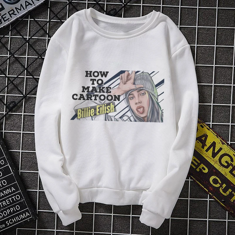 Западная мода; Новинка; Kawaii Billie Eilish для девочек в розовом цвете, Женский свитшот, пуловер для новорожденных мальчиков, куртки с капюшоном на осень с длинными рукавами и принтом Billie Eilish Толстовка