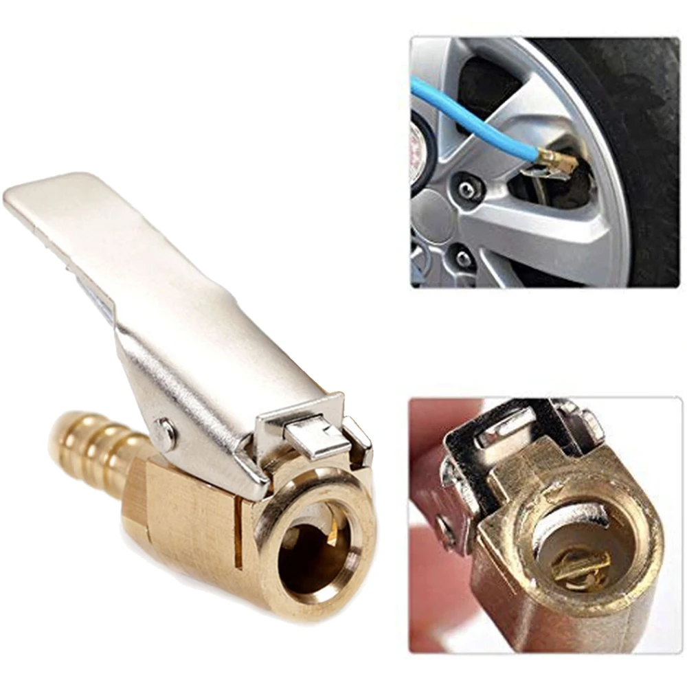 

1pcs Auto Air Pump Chuck Clip Car Truck Tyre Tire Inflator Valve Connector Car 6.3mm 8mm Clamp Tire Repair Tools