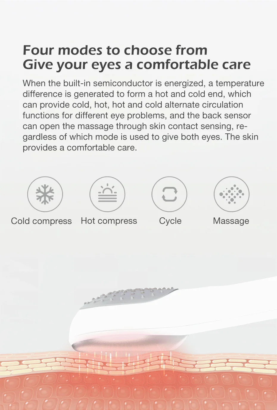 Xiaomi Youpin LF портативный горячий и холодный силиконовый массажер осветляет темные круги автоматический контроль температуры спа инструменты для ухода за глазами