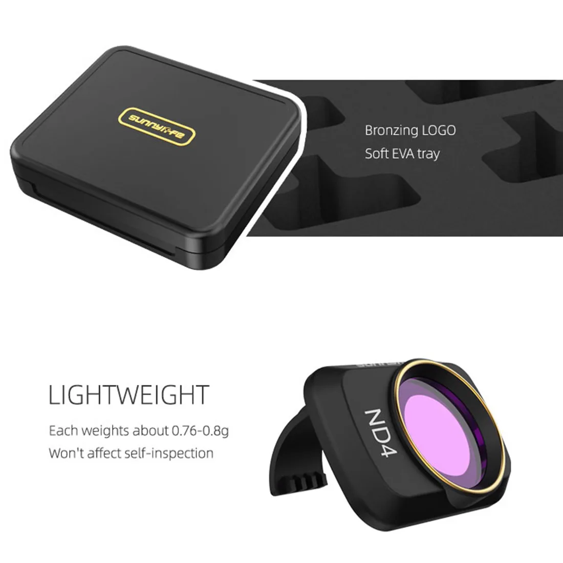 Buy Sunnylife 3Pcs Round Polarizer Dimmer CPL ND8 ND16 Camera Lens Filters for DJI Mavic Mini Drone