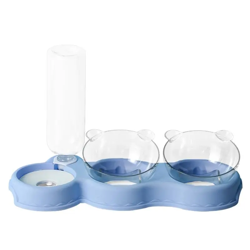 

3 чаши с рельефным дизайном, вертикальная миска для еды, защитный дозатор воды для собак, кормушка для домашних животных, миска для кормления кошек и собак
