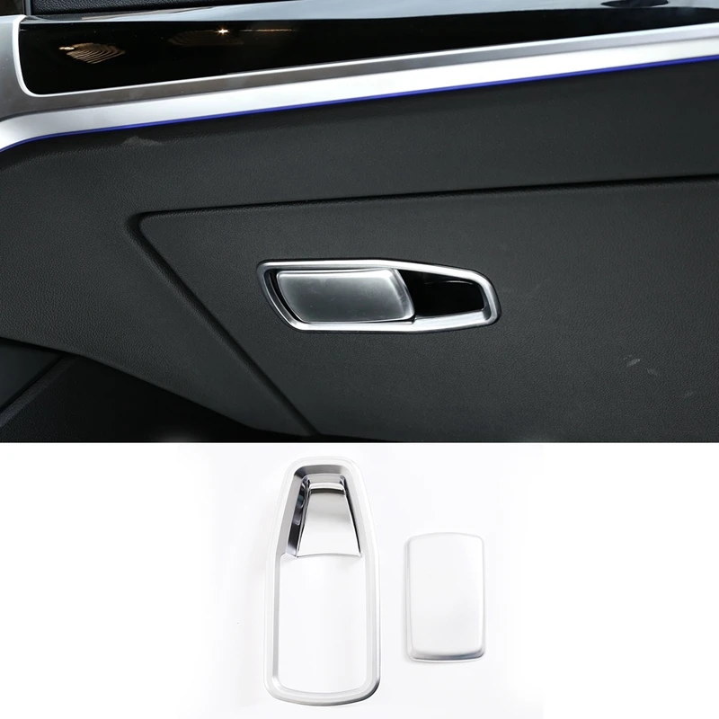 For BMW 3 Series G20 G28 2019 2020 Silver Chrome Co-Pilot Glove Box Handle Cover Trim Interior Accessories | Автомобили и