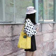 Сумка Для женщин Стиль Вельвет ведро сумка брезентовый мешок Для женщин сумки на плечо Корейский-Стиль студентов Сумки-холсты детская одежда от a Generation of Fat