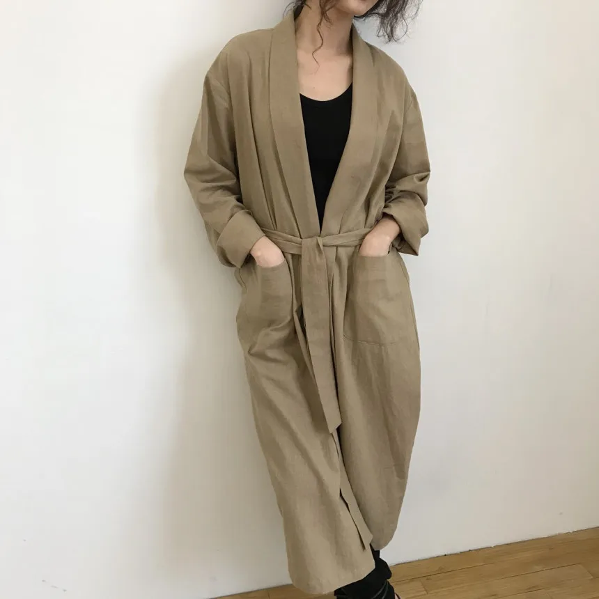 WHITNEY WANG Осенняя мода уличная корейский стиль пояса открытый стежок Тренч Женская Стильная верхняя одежда