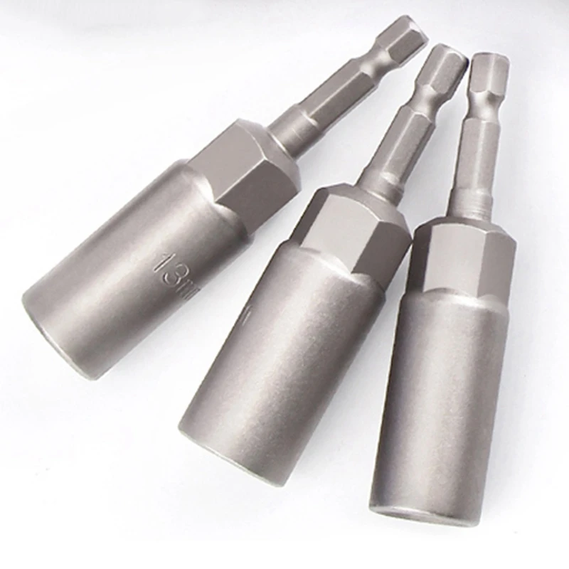 ELEG-10Pc 1/4 дюймовый гаечный ключ с шестигранной головкой Набор глубоких длинных 1/2 дюймовых ударных сверл адаптер сверла