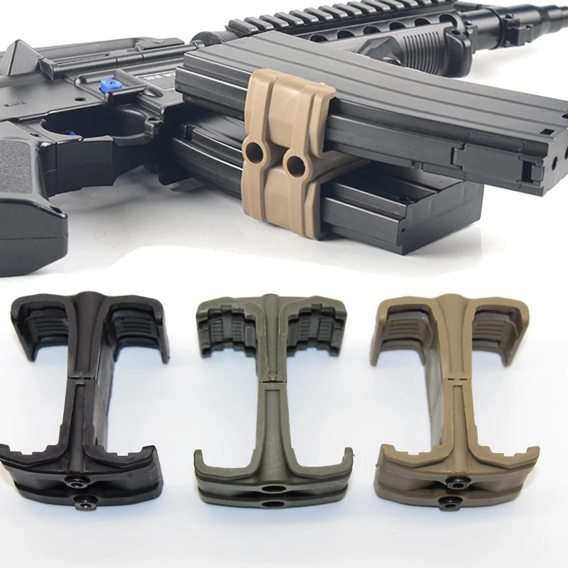 Tactical Dual Double Mag Clip Parallel Pouch Multipled Magazine Mount Holder
