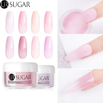 

UR SUGAR 5ml Jelly Pink Dip Nail Powder Gradient French Nails Dipping Nail Powder Glitter Decoration Natural Dry Without Lamp