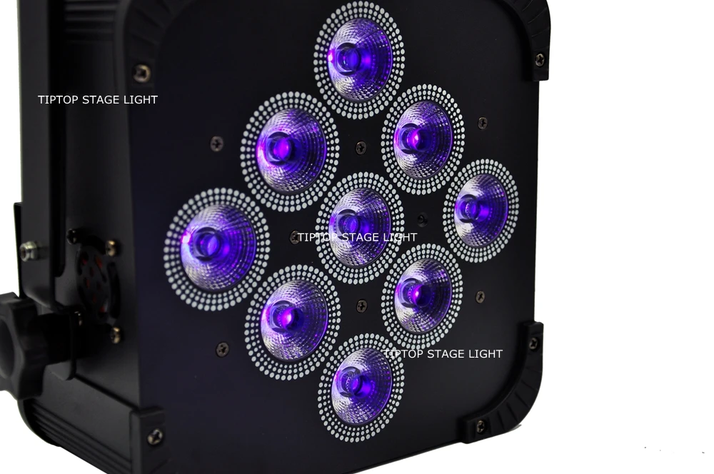 10в1 зарядный Чехол 9x18 Вт черный корпус с питанием от аккумулятора Led Par Light MX DJ Disco Wedding uplights 6/10 каналов