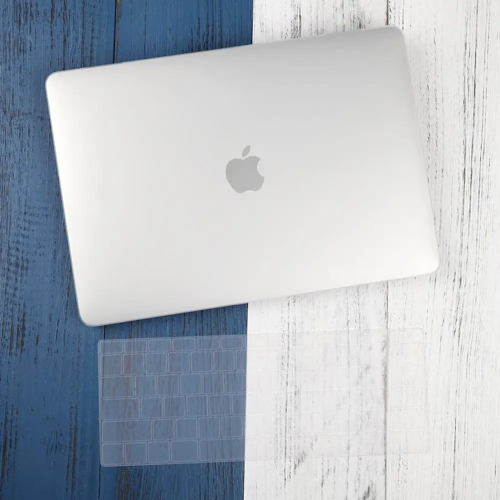 Matte clear Кристальный жесткий чехол для Macbook Air 13 retina Pro 13 15 16 A2141 A2159 жесткий чехол с бесплатной клавиатурой A1466 A1990 A1932 - Цвет: Matte clear