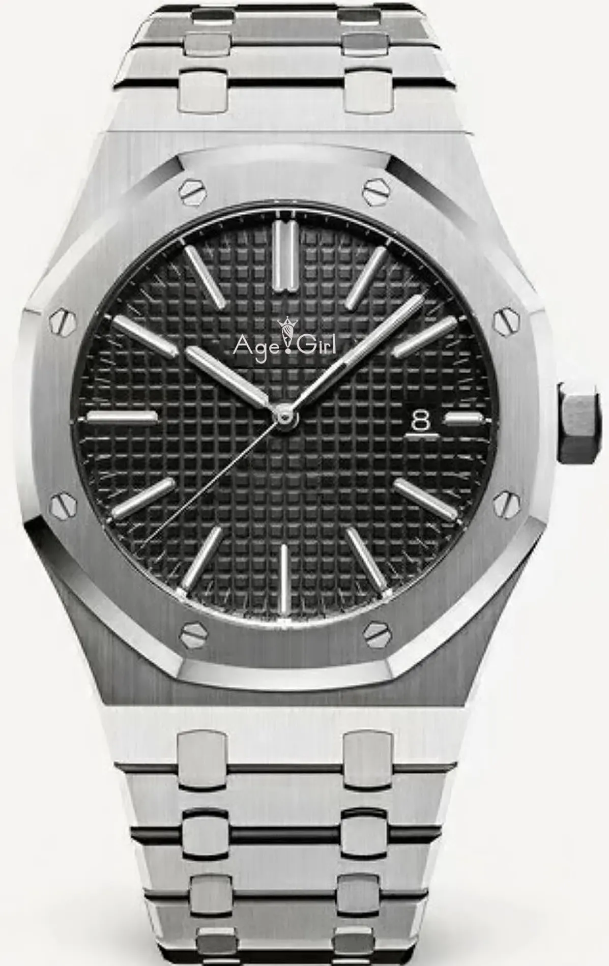 Роскошные брендовые новые мужские часы из нержавеющей стали автоматические механические полностью черный корпус розовое золото синий ограниченный Королевский сапфир стекло дубы